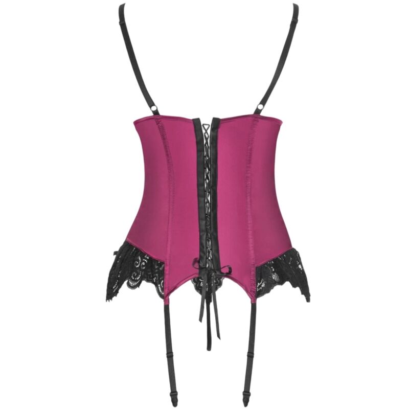 Livco Corsetti Fashion Agrafena Cf 90436 Corset + Tanga Borgonha S/m