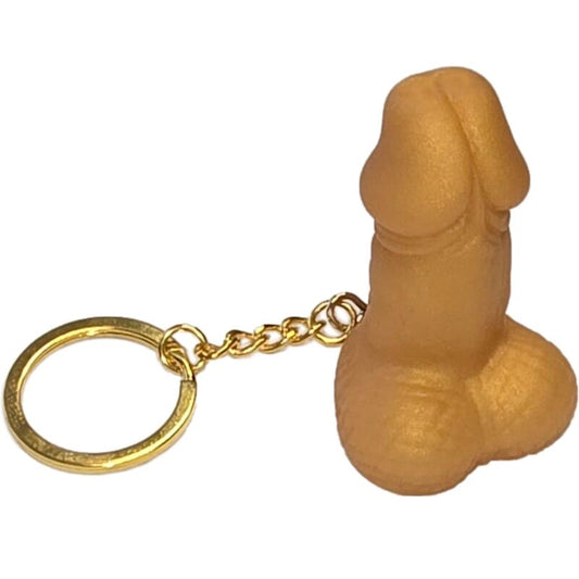 Diablo Picante - Chaveiro Dourado em Formato de Pênis