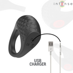 Intense Clover Vibrador Anel Penis 10 Vibrações Preto