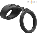 Intense - Theo Anel de Silicone Duplo Para Pénis Modelo 3 Preto