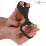 Intense - Theo Anel de Silicone Duplo Para Pénis Modelo 3 Preto
