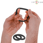 Intense - Hugh 3 Anéis de Silicone Básicos Pretos