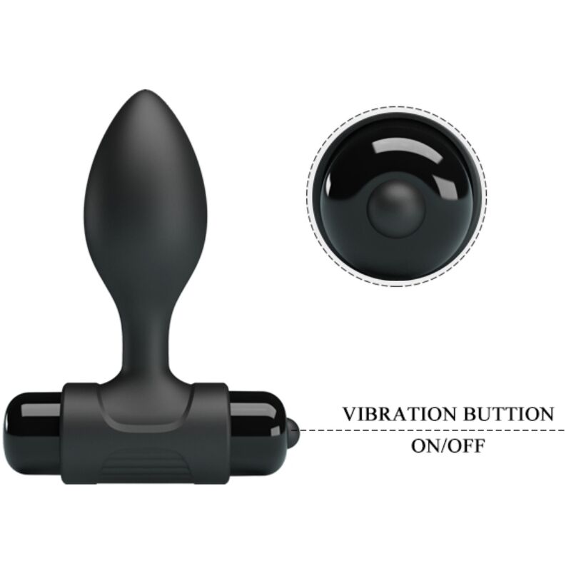 Pretty Love - Vibra Butt 10 Vibrações Plug Anal Preto