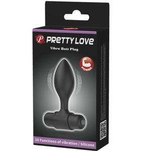 Pretty Love - Vibra Butt 10 Vibrações Plug Anal Preto