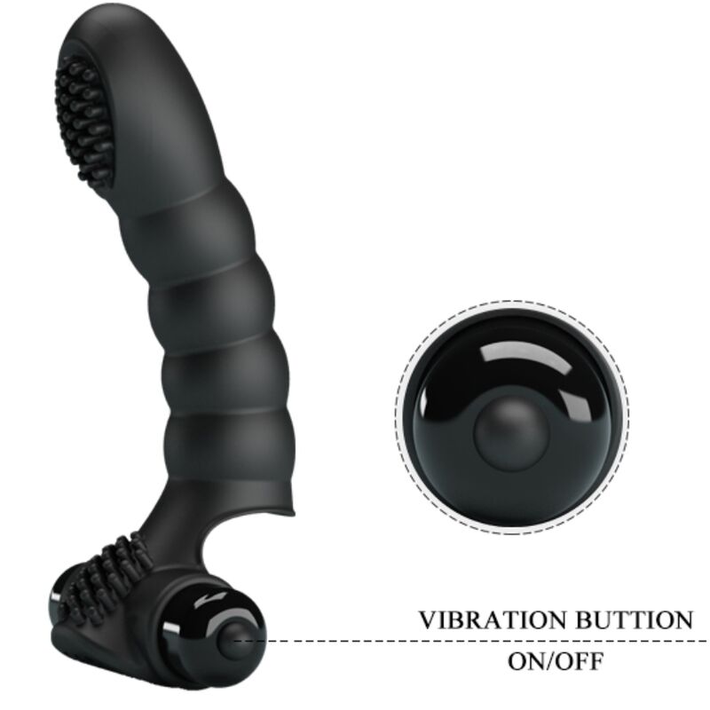 Pretty Love - Vibrador de Dedo Alexander 10 Vibrações Preto
