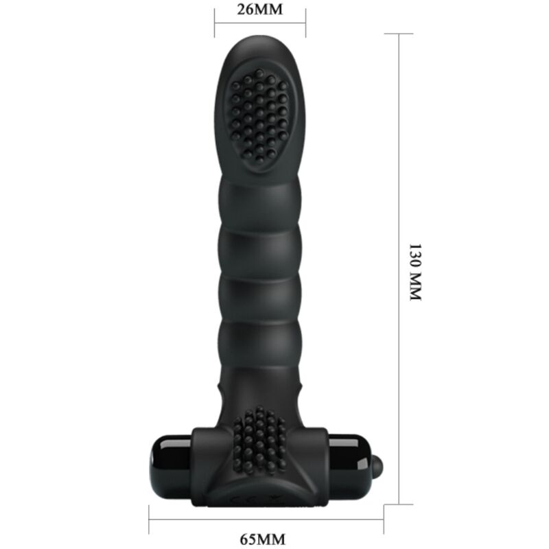 Pretty Love - Vibrador de Dedo Alexander 10 Vibrações Preto