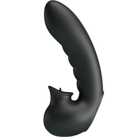 Pretty Love - Hobgoblin Vibrating Finger Case 12 Vibrações + Estimulador de Clitóris Preto