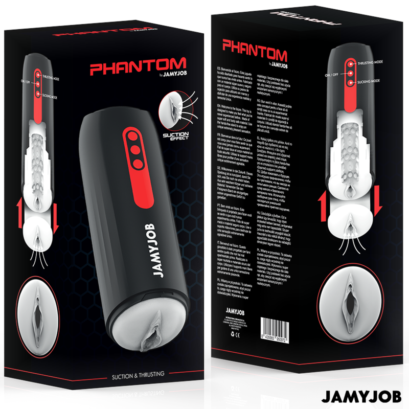 Jamyjob Masturbador Automático Phantom Vagina 5 Modos de Succión e Impulso