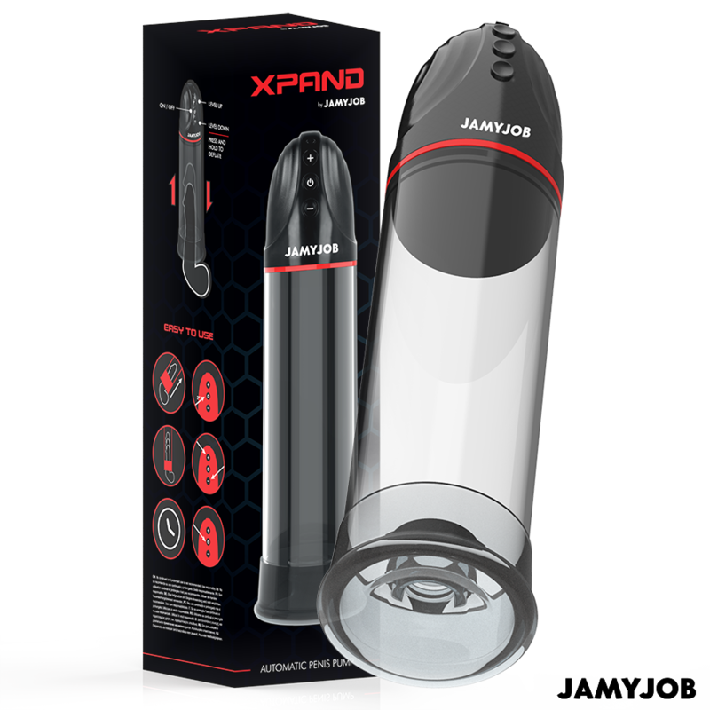 Jamyjob Bomba Automática Xpand 3 Níveis de Sucção Cinza