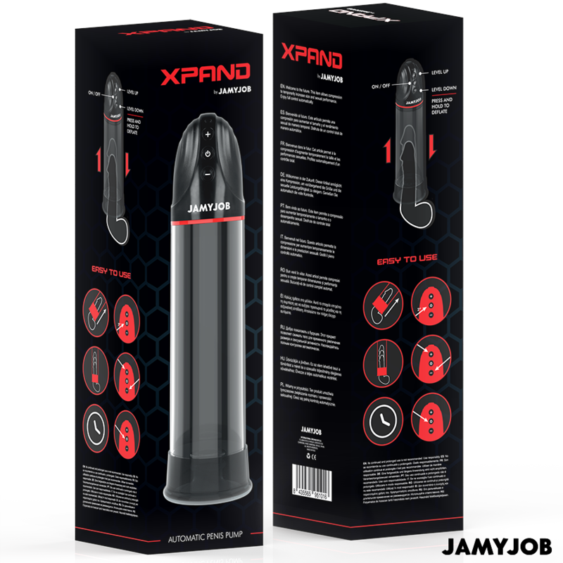 Jamyjob Bomba Automática Xpand 3 Niveles de Succión Gris