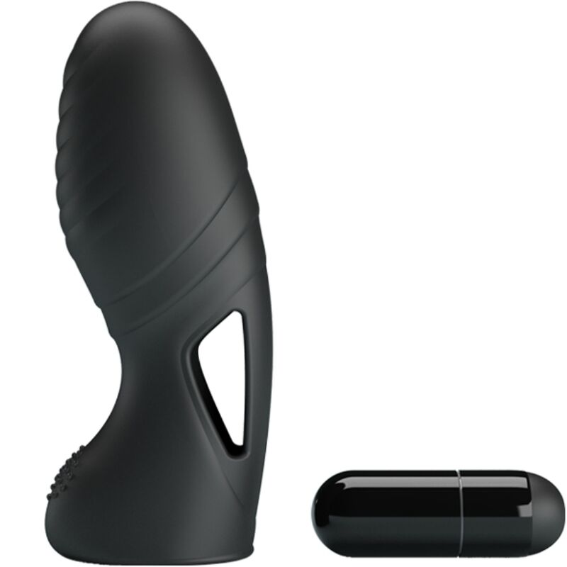 Pretty Love - Vibrador de Dedo de Silicone Alan Preto