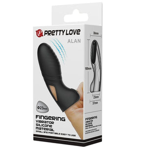 Pretty Love - Vibrador de Dedo de Silicone Alan Preto