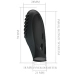 Pretty Love - Vibrador de Dedo de Silicona Gilo Negro