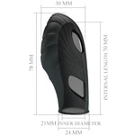 Pretty Love - Lich Silicone Dedo Vibrador Preto
