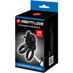 Pretty Love - Anel Apaixonado Anel Vibratório Duplo + Estimulador de Clitóris Preto