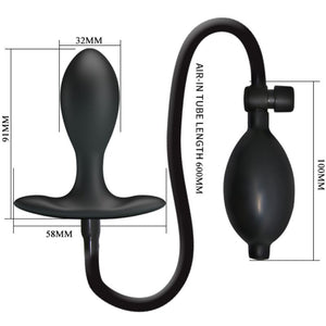 Pretty Love - Plug Anal Inflável Preto