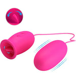 Pretty Love - Ovo Vibrador Daisy + Língua Estimulante de Clitóris Rosa