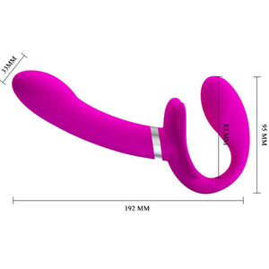 Pretty Love - Vibrador Valerie Double Strap-On 12 Vibrações Roxo