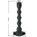 Pretty Love - Lynn Anal Plug de Silicona 10 Vibraciones Negro