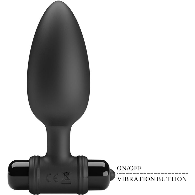 Pretty Love - Vibra ButtPlug 2 AnalPlug 10 Vibrações Preto
