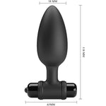 Pretty Love - Vibra ButtPlug 2 AnalPlug 10 Vibrações Preto