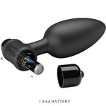 Pretty Love - Vibra ButtPlug 2 AnalPlug 10 Vibrações Preto