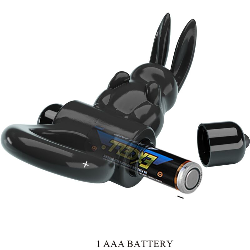 Pretty Love - Anel Vibrador Coelho Anel Excitante 10 Vibrações Preto