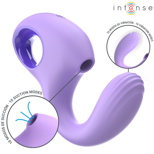 Intenso Vibrador y Estimulador Baxter Violeta Control Remoto