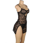 Subblime 954185 Babydoll de Encaje con Tirantes Ajustables Negro S/M