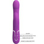 Pretty Love - Vibrador e Estimulador Multifuncional 4 Em 1 Roxo