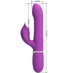 Pretty Love - Vibrador e Estimulador Multifuncional 4 Em 1 Roxo