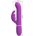 Pretty Love - Coale Vibrador de Conejo Multifuncional 4 en 1 Púrpura