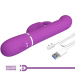Pretty Love - Coale Vibrador de Conejo Multifuncional 4 en 1 Púrpura