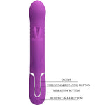 Pretty Love - Coale Vibrador de Conejo Multifuncional 4 en 1 Púrpura