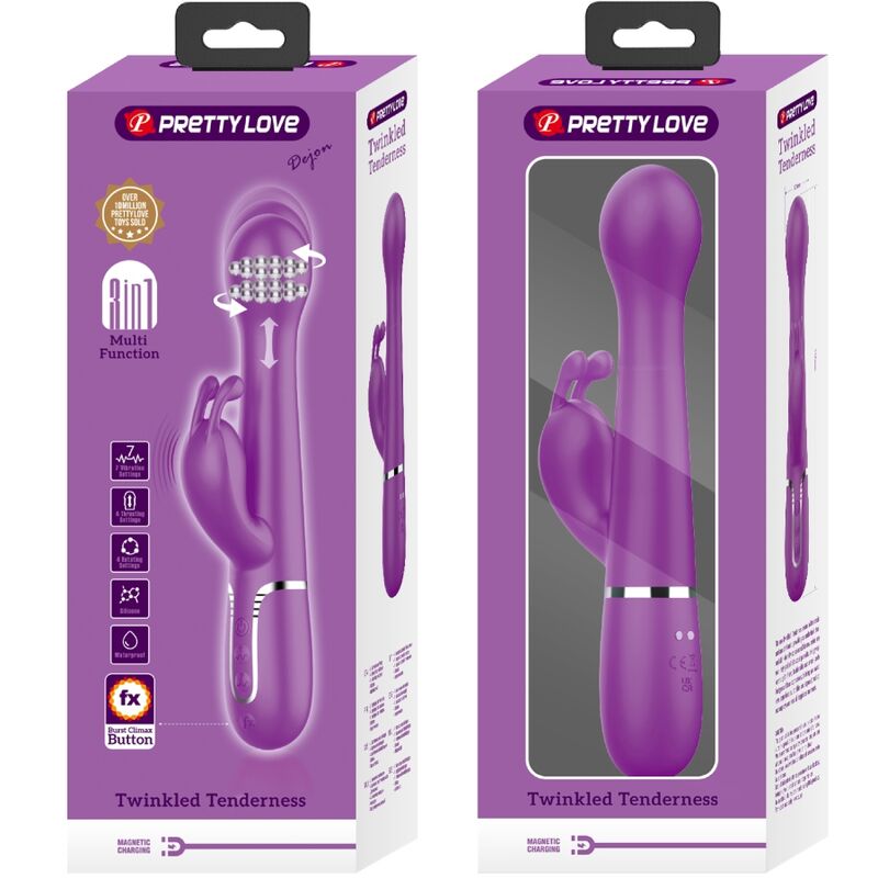 Pretty Love - Dejon 3 En 1 Vibrador Conejo Multifuncional Morado