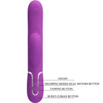 Pretty Love - Perlita Vibrador Conejo Multifuncional 3 en 1 Morado