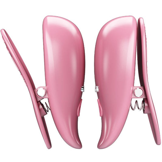 Pretty Love - Cailey Nipple Clamps 10 Vibrações Controle Remoto Rosa