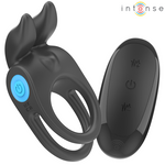 Intense Sam Vibrador Anel Duplo Penis 10 Vibrações Preto