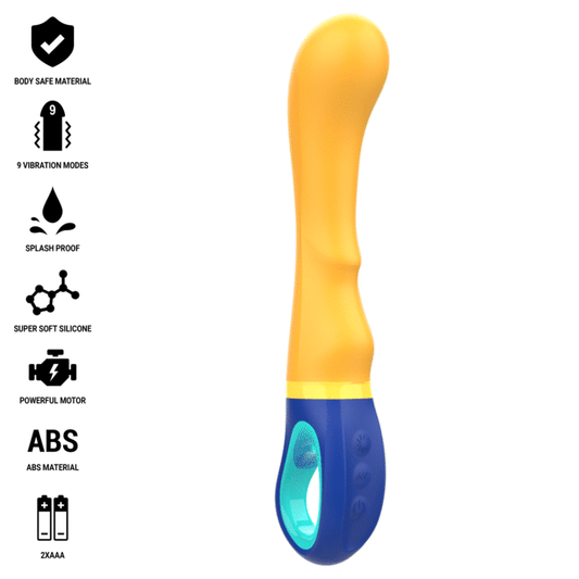 Vibrador Shaggy de punto G Intenso Amarillo