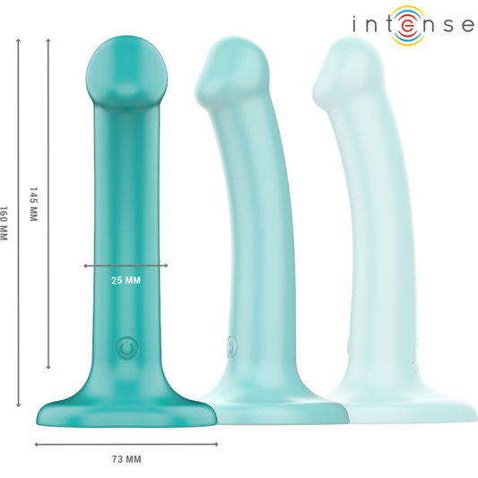 Intense Katie Vibrador Con Ventosa 10 Vibraciones Azul Control Remoto