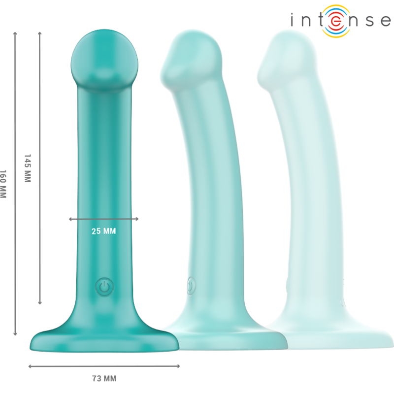 Intense Katie Vibrador Con Ventosa 10 Vibraciones Azul Control Remoto