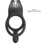 Pretty Love - Seth Anillo Vibrador Doble Conejo 7 Vibraciones Negro