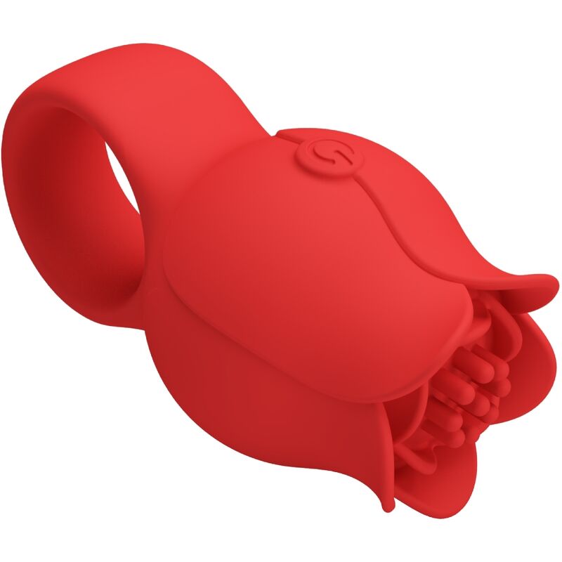 Pretty Love - Vibrador de Dedo Em Forma de Jae Rose 10 Vibrações Vermelho