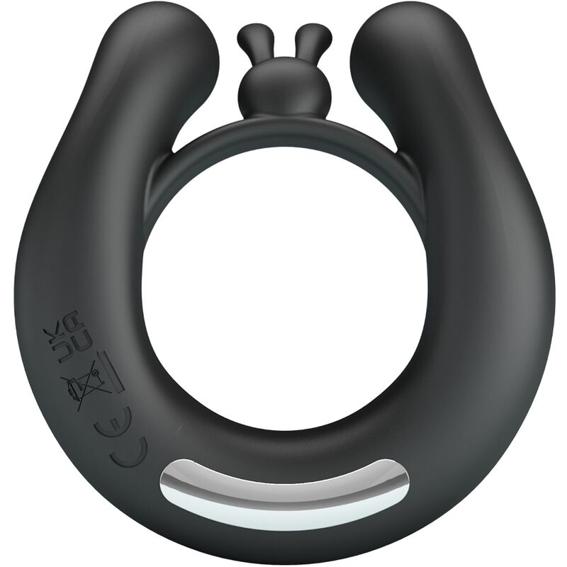 Pretty Love - Anillo Vibrador Dalia + Estimulador de Clítoris 12 Vibraciones Negro