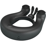 Pretty Love - Anillo Vibrador Dalia + Estimulador de Clítoris 12 Vibraciones Negro