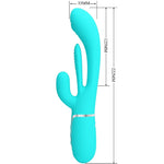 Pretty Love - Shania Triple Rabbit Multifuncional Vibrador 3 em 1 Azul