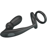 Pretty Love - Anel Penis Emoni +Plug Anal 12 Vibrações Preto