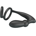 Pretty Love - Anel Penis Emoni +Plug Anal 12 Vibrações Preto