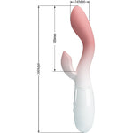 Pretty Love - Vibrador brillante de Punto G + Estimulador de clítoris 30 vibraciones Rosa