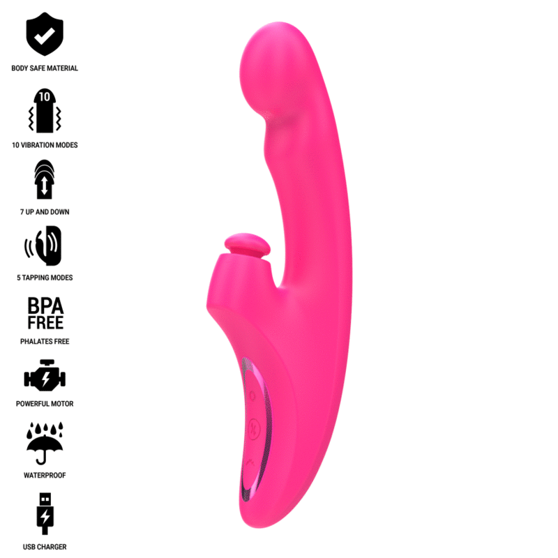 Intense Emi Vibrador 13,5 cm Multifunción 3 en 1 10 Vibraciones Rosa